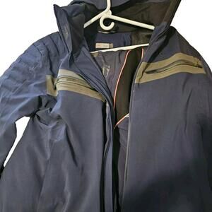 Kjus Special Edition Ski Jacket Blue Forest Green 52 XXL  *1 Inch rip, Glued*